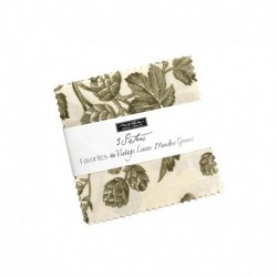 Mini Charm 3 Sisters Favorites Vintage Linens Meadow Greens